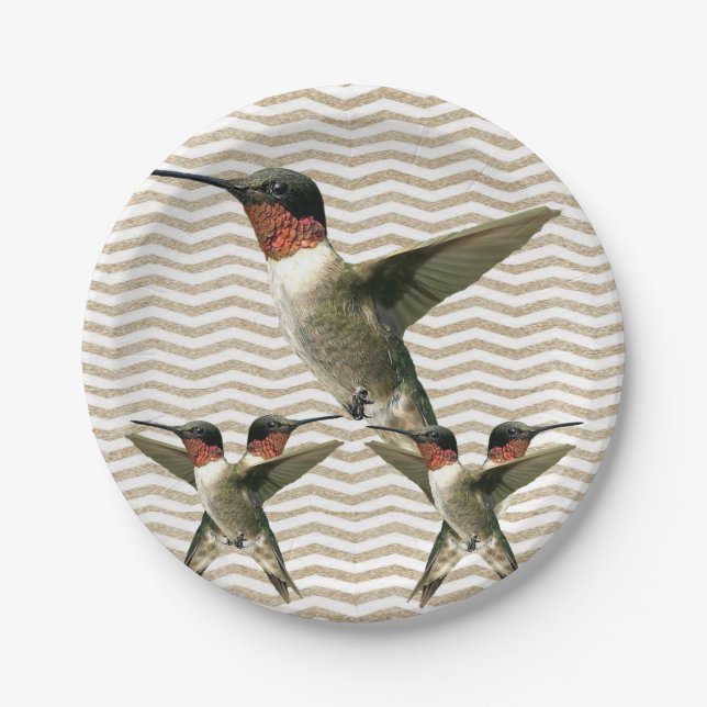 Assiettes En Carton Plaques de papier Oiseau (Devant)