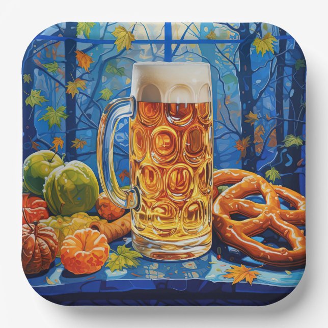 Assiettes En Carton Plaques de papier Oktoberfest (Recto)