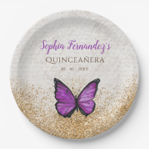 Assiettes En Carton Plaques de papier Papier Papillon Vintage Rustique