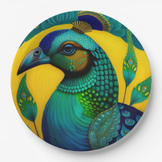 Assiettes En Carton Plaques de papier Peacock égyptien