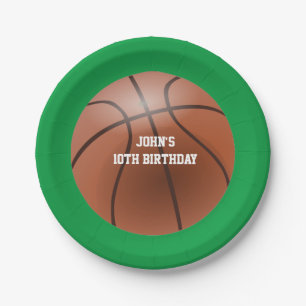 Assiettes En Carton Plaques de papier personnalisées de basket-ball