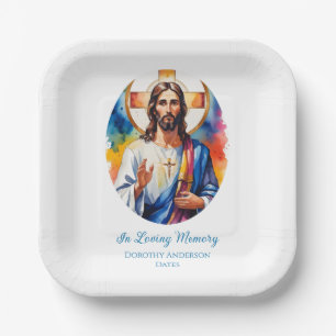 Assiettes En Carton Plaques de papier personnalisées Jesus Memorial