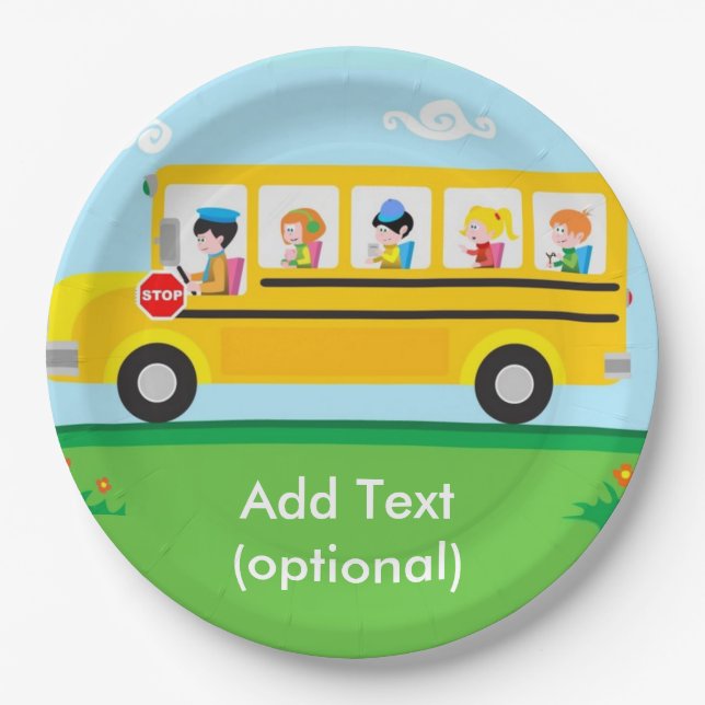 Assiettes En Carton Plaques de papier pour autobus scolaires (Devant)
