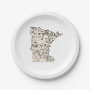 Assiettes En Carton Plaques de papier pour cartes d'images Vintages du