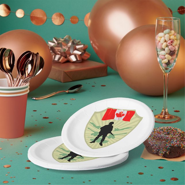 Assiettes En Carton Plaques de papier pour soldats canadiens (Créateur téléchargé)