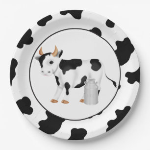 Assiettes En Carton Plaques de papier pour vache de campagne
