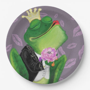 Assiettes En Carton Plaques de papier Prince Frog Drôle