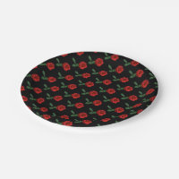 Plaques de papier rose simple rouge