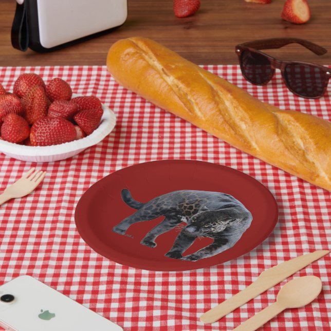 Assiettes En Carton Plaques de papier rouge Jaguar Diablo (Pique-nique)