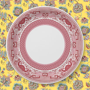 Assiettes En Carton Plaques de papier rouge saule classique