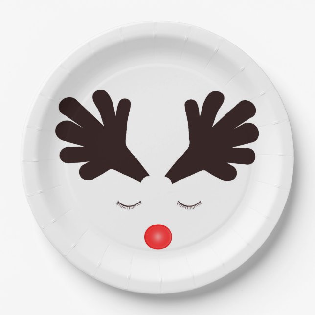 Assiettes En Carton Plaques de papier Rudolph (Devant)