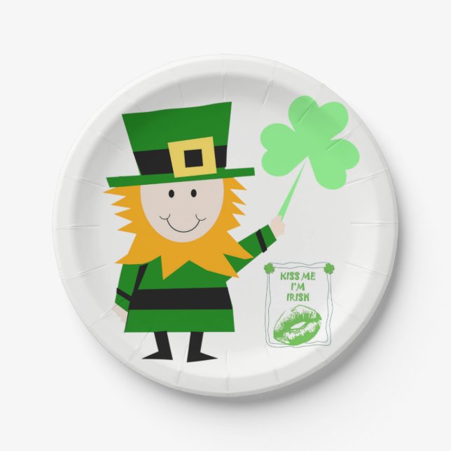 Assiettes En Carton Plaques de papier Saint Patrick's Day (Devant)