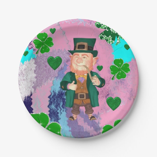 Assiettes En Carton Plaques de papier Saint Patrick's Day (Devant)