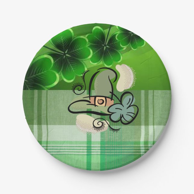 Assiettes En Carton Plaques de papier Saint Patrick's Day (Devant)