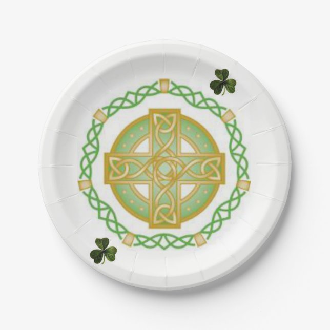 Assiettes En Carton Plaques de papier Saint Patrick's Day (Devant)