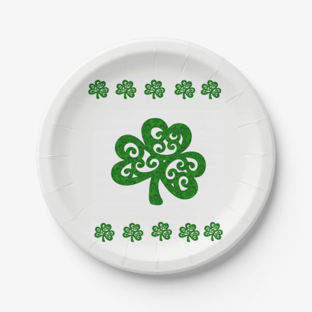 Assiettes En Carton Plaques de papier Saint Patrick's Day (Devant)