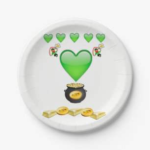 Assiettes En Carton Plaques de papier Saint Patrick's Day