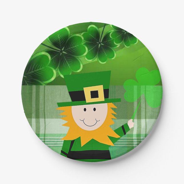Assiettes En Carton Plaques de papier Saint Patrick's Day (Devant)