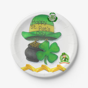 Assiettes En Carton Plaques de papier Saint Patrick's Day