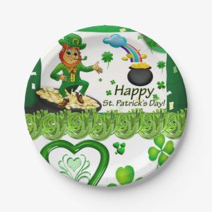 Assiettes En Carton Plaques de papier Saint Patrick's Day