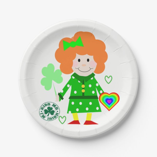 Assiettes En Carton Plaques de papier Saint Patrick's Day (Devant)
