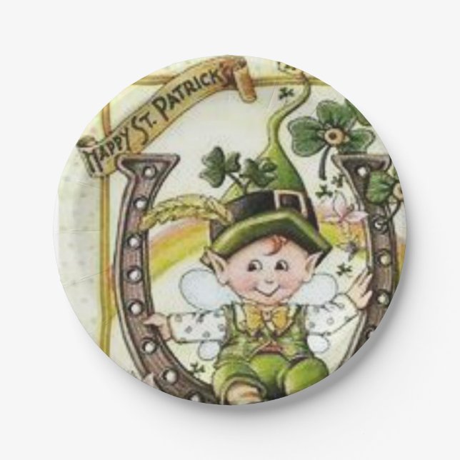 Assiettes En Carton Plaques de papier Saint Patrick's Day (Devant)