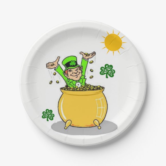 Assiettes En Carton Plaques de papier Saint Patrick's Day (Devant)