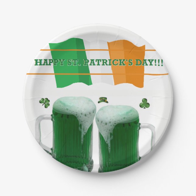 Assiettes En Carton Plaques de papier Saint Patrick's Day (Devant)