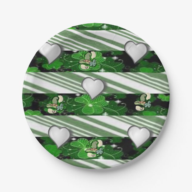 Assiettes En Carton Plaques de papier Saint Patrick's Day (Devant)