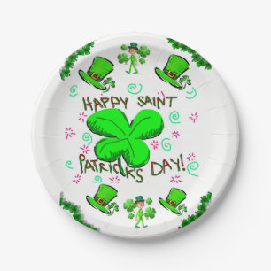 Assiettes En Carton Plaques de papier Saint Patrick's Day