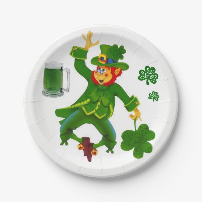Assiettes En Carton Plaques de papier Saint Patrick's Day (Devant)