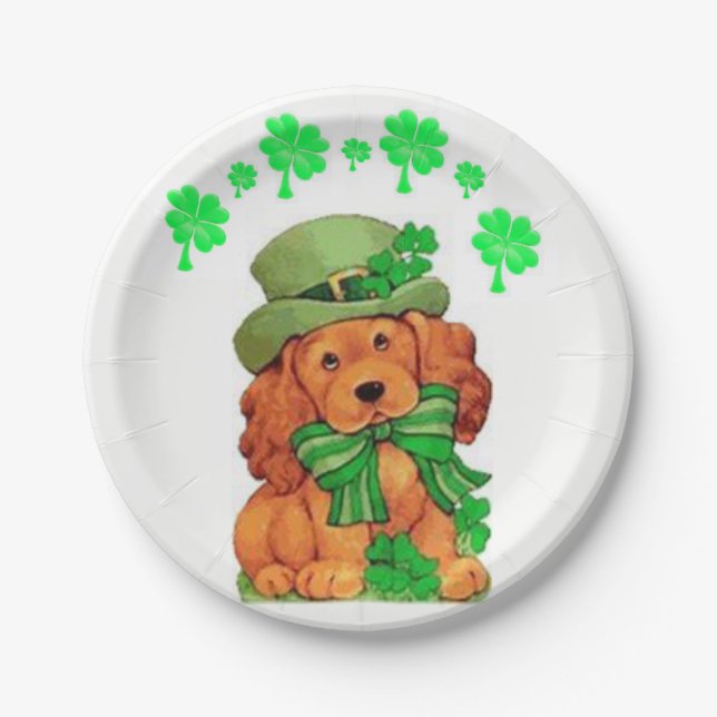 Assiettes En Carton Plaques de papier Saint Patrick's Day (Devant)
