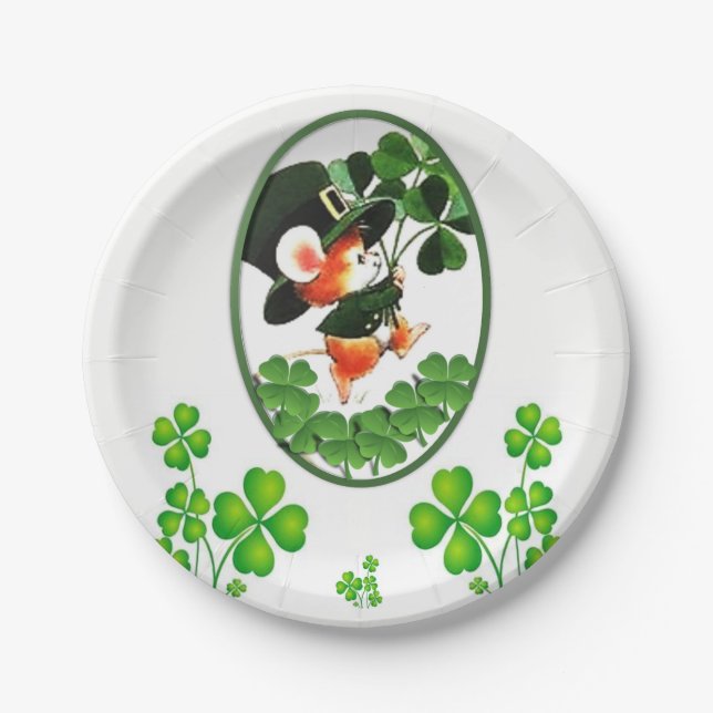 Assiettes En Carton Plaques de papier Saint Patrick's Day (Devant)