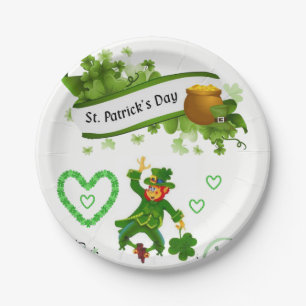 Assiettes En Carton Plaques de papier Saint Patrick's Day