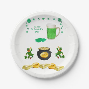 Assiettes En Carton Plaques de papier Saint Patrick's Day