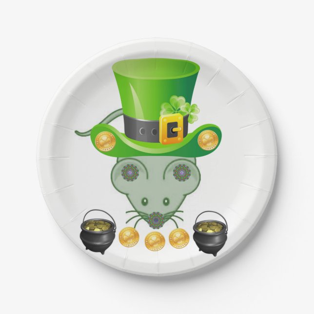 Assiettes En Carton Plaques de papier Saint Patrick's Day (Devant)