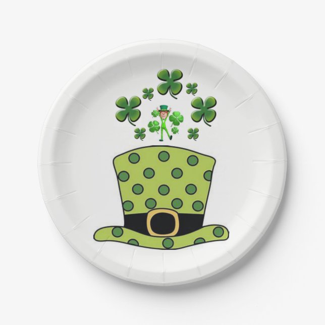 Assiettes En Carton Plaques de papier Saint Patrick's Day (Devant)