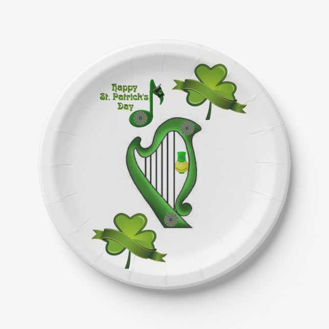 Assiettes En Carton Plaques de papier Saint Patrick's Day (Devant)