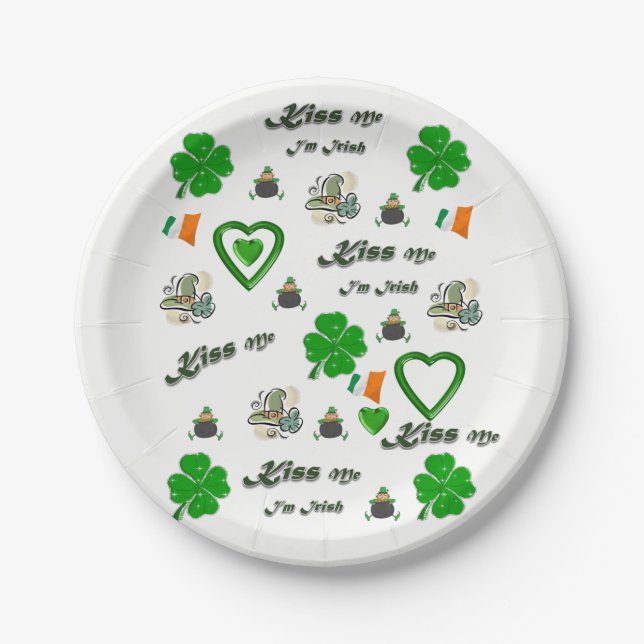 Assiettes En Carton Plaques de papier Saint Patrick's Day (Devant)