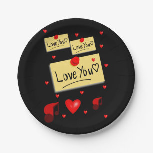 Assiettes En Carton Plaques de papier Saint-Valentin