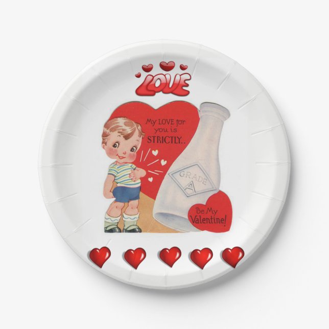 Assiettes En Carton Plaques de papier Saint-Valentin (Devant)