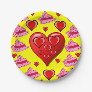 Assiettes En Carton Plaques de papier Saint-Valentin