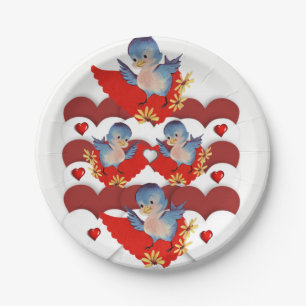 Assiettes En Carton Plaques de papier Saint-Valentin