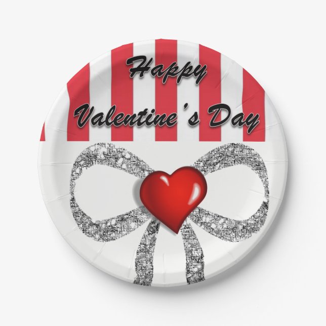 Assiettes En Carton Plaques de papier Saint-Valentin (Devant)