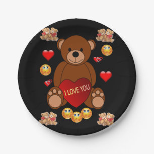 Assiettes En Carton Plaques de papier Saint-Valentin