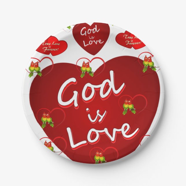 Assiettes En Carton Plaques de papier Saint-Valentin (Devant)