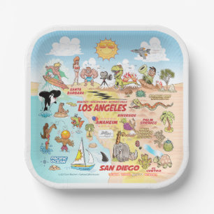Assiettes En Carton Plaques de papier SoCal mignonnes