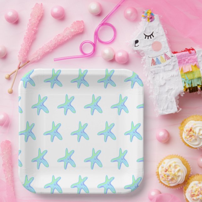 Assiettes En Carton Plaques de papier Starfish (Fête)