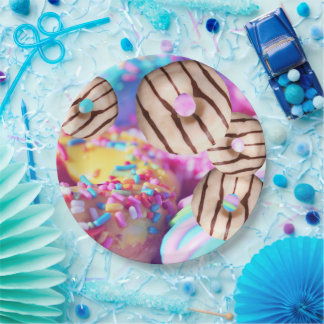 Assiettes En Carton Plaques de papier style Donut