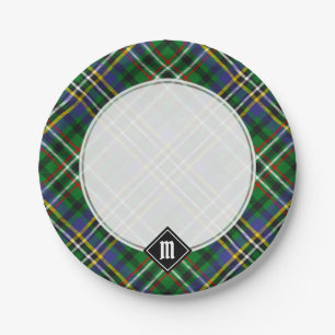 Assiettes En Carton Plaques de papier Tartan vert Clan Scott